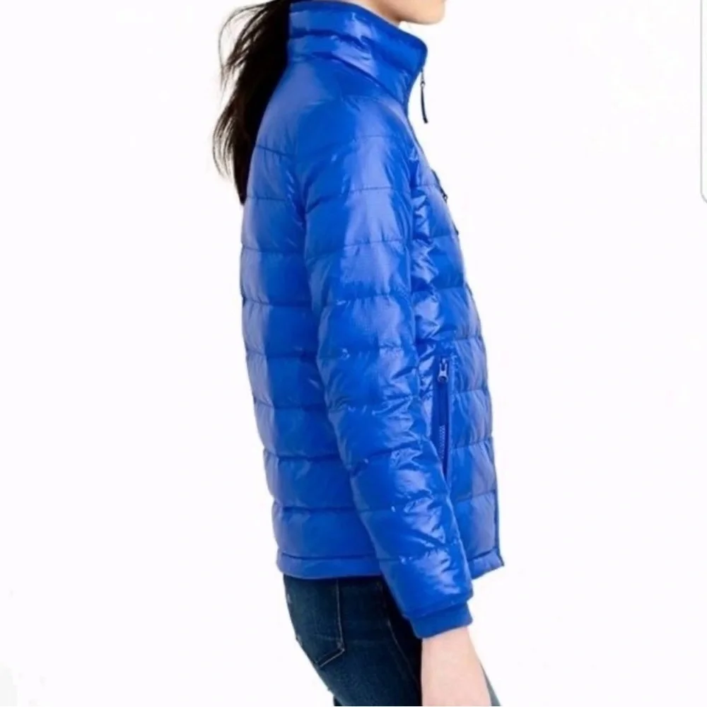 J Crew Women's Regal Blue Puffer Jacket Size XXS